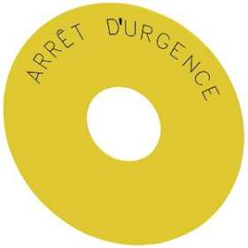 ETIQUETTE ARRET URGENCE, JAUNE|Siemens Industries et Infrastructures-SIE3SU1900-0BC31-0GQ0
