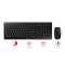 CHERRY STREAM DESKTOP - Ens clavier&souris 2,4GHz FR noir touches résistantes
