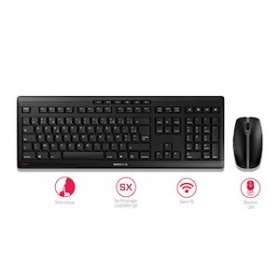CHERRY STREAM DESKTOP - Ens clavier&souris 2,4GHz FR noir touches résistantes|Cherry-CY1JD-8500FR-2
