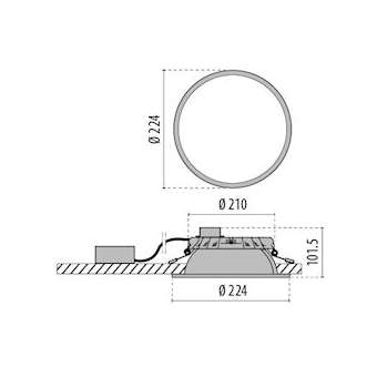 Downlight rond Mango+ Maxi 16/21 C/EW 840 Blanc, RAL9010|Performance in lighting-PRI3109851