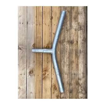 Double crossette KC en acier galvanisé, 0.50m, 5 degrés pour fût 60mm|Petitjean-PTJ6880882143