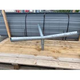 Triple crossette KC en acier galvanisé, 0.50m, 5 degrés pour fût 60mm|Petitjean-PTJ6880883103