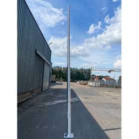 MARS, mât rond-conique aluminium thermolaqué 120/60, hauteur 4m, avec tiges|Petitjean-PTJ7500789932
