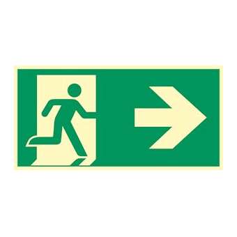Panneau PVC photoluminescent Sortie Droite L300 x 150mm|Cordia-KDASEVH0001