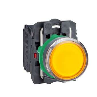 Harmony bt-pous lumineux orange D22 - impulsion - 24V - 1O+1F|Schneider Electric-SCHXB5AW35B5