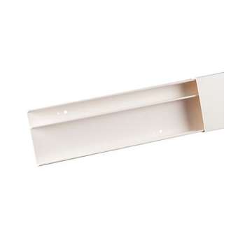 Moulure Keva 75mmx20mm - Fond+couvercle-2 compartiments-Longueur 2m-Blanc Artic|Planet wattohm-PLW11600