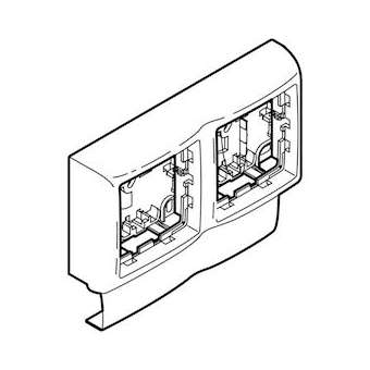 Cadre double Appareillage Saillie Legrand - Pour moulure Keva 50x20mm - Blanc|Planet wattohm-PLW11842