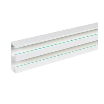 Goulotte Logix 45-160x50-2 compartiments-Livré sans couvercle-PVC Blanc Artic|Planet wattohm-PLW68035
