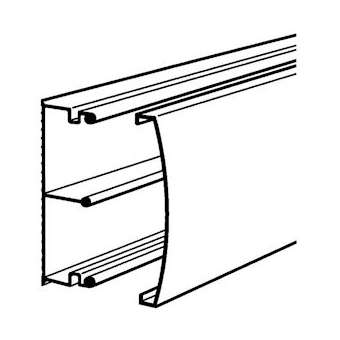 Moulure Keva 32mmx12mm-Fond+couvercle-2 compartiments-Longueur 2,10m-Brun|Planet wattohm-PLW11881