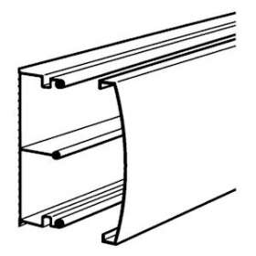 Moulure Keva 32mmx12mm-Fond+couvercle-2 compartiments-Longueur 2,10m-Brun|Planet wattohm-PLW11881