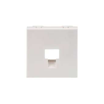 Face avant Affleurante 45x45 pour 1 RJ45 Blanc pour goulotte (Cond. 120 pièces )|Corning Pouyet-POUFP4MF1KA