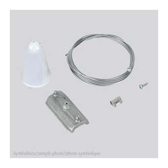 Kit de suspension 2000mm pour rail 3 phases rond e blanc|Planlicht-AH4676014WS