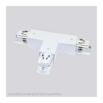 Raccord en T à gauche pour rail 3 phases carré blanc Lxl: 120mm|Planlicht-AH4676012LWS
