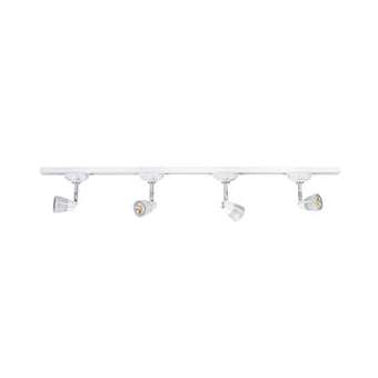 DIAM - Rail 1 all. 029 + 4 spots GU10, blanc, a/lpes LED 6W 3000K 500lm incl|Aric-ARI1197