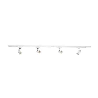 COMETE - Rail 1 all.029 + 4 spots GU10 blanc, a/lpes LED 6W 3000K 500lm incl|Aric-ARI0327