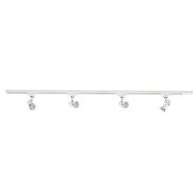 COMETE - Rail 1 all.029 + 4 spots GU10 blanc, a/lpes LED 6W 3000K 500lm incl|Aric-ARI0327