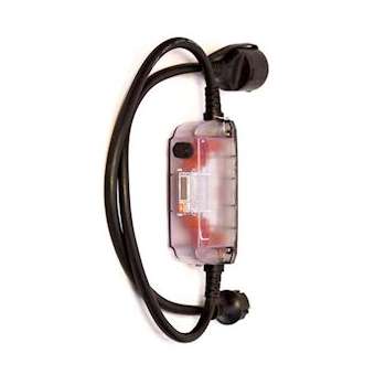 Compteur électrique monophasé 16 A mobile avec prises de type SCHUKO. Fil 2.5 mm|Polier ingenierie-POIFM16MS