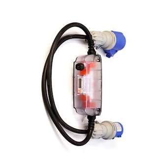 Compteur électrique monophasé 16 A flexible et mobile prises de type CEE16. Fil|Polier ingenierie-POIFM16MC