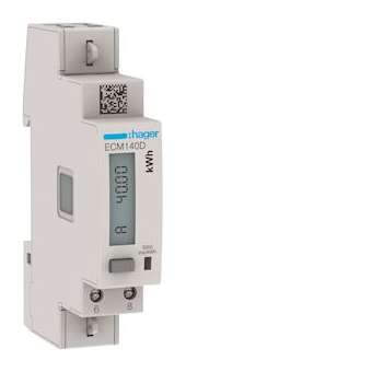 1 Phase kWhmeter direct 40A 1M MBUS MID|Hager-HAGECM140D