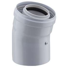 Coude 15DEG concentrique PP/Métal|Poujoulat-PJT170607010