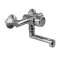 P3500 Mitigeur lavabo mural temporisé bec tournant bouton chromé monobloc