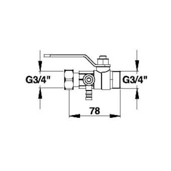 Robinet d'arret 3/4 avec purgeur|Presto-PSR85991