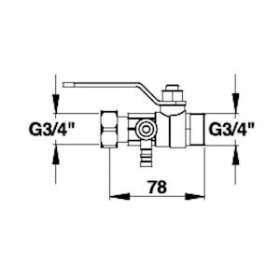 Robinet d'arret 3/4 avec purgeur|Presto-PSR85991