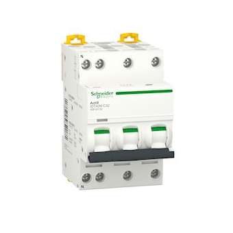 Acti9 iDT40N - disjoncteur modulaire - 3P+N C 32A 6000A/10kA|Schneider Electric-SCHA9P24732