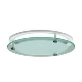 Vitre en verre sécurit dépolie, contour transparent, anneau blanc, downlight 195|Ridi-RII0202683
