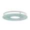 DR195-RM-G-SB-W, anneau en verre sécurit dépoli collerette blanc. downlight D19