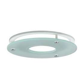 DR195-RM-G-SB-W, anneau en verre sécurit dépoli collerette blanc. downlight D19|Ridi-RII0202692