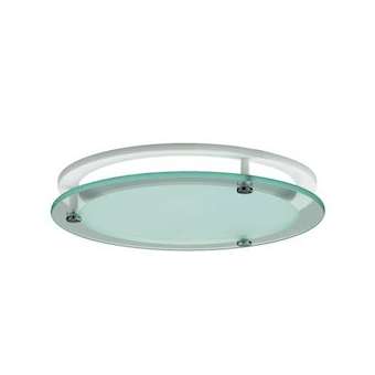 DR235-SPM-G-SB-W, vitre en verre sécurit dépolie, anneau blanc, downlight D 235|Ridi-RII0202684