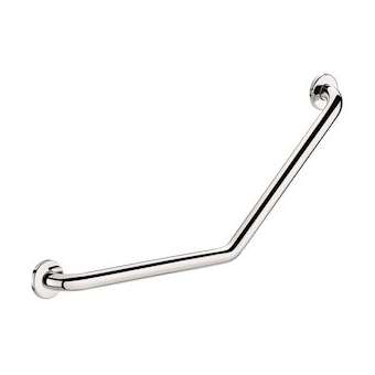 Barre à 135DEG D25 400x400 2 points fix. Inox poli brillant|Delabie-DL55086P2