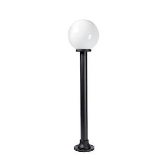 LUNA - Borne Ext. IP44 IK08, nr/opal, E27 100W max., lampe non incl, haut. 1,05m|Aric-ARI1718