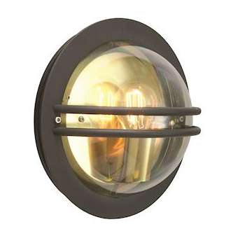 BREMEN noir 46W halogène max./E27 classe I IP54 verrerie claire|Norlys-NOS630SV