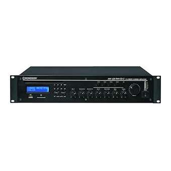 Ampli préampli 120 W, Tuner AM/FM + CDMP3, 4 zones, 8 Ohms / 100 V|Rondson-ONDAM_120_RM-CD-2