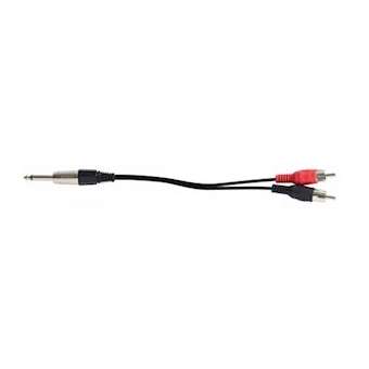 Cordon de liaison - JACK 6.35 MALE MONO / 2 RCA - 3 m|Rondson-ONDCL_13