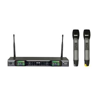 Ensemble récepteur double avec 2 micros à main, sync. IR, 660-690 MHz|Rondson-ONDJS-WM18D