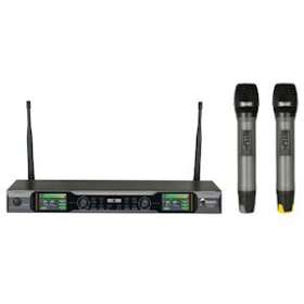 Ensemble récepteur double avec 2 micros à main, sync. IR, 660-690 MHz|Rondson-ONDJS-WM18D