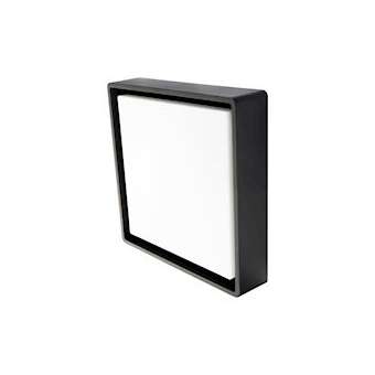 FRAME SQUARE hublot design noir LED 6W 3000K avec détecteur classe II IP66|Sg lighting-NOL605253