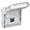 Prise RJ45 étanche catégorie6 FTP Plexo composable IP55 gris