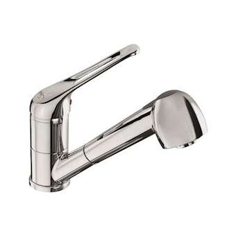 Mitigeur d'évier à bec orientable h 126 douchette extractible, manette ajourée|Sanifirst-SAN75621