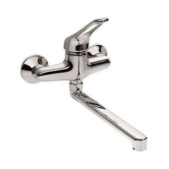 Mitigeur d'évier mural, entraxe 150 mm. Saillie 240 mm, manette ajourée|Sanifirst-SAN75627