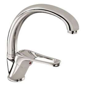 Mitigeur d'évier à bec orientable haut h 215 mm - manette ajourée|Sanifirst-SAN75620
