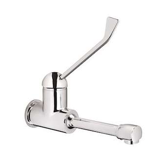 Mitigeur de lavabo monotrou mural saillie 200mm - commande au coude|Sanifirst-SAN75120