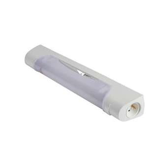 Applique 470mm IP21 et IK04 Prismaline équipée tube LED S19 - inter et prise|Sarlam-SLMSL189804