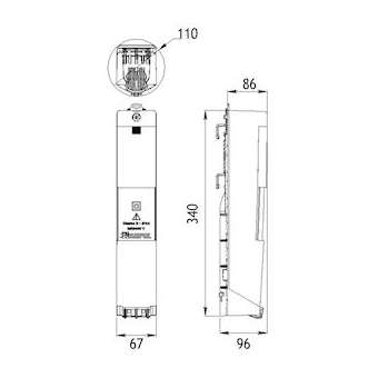 Boîtier Cand. STREETBOX L BS13 2RD + 2CC 10x38 Uni+N + 2Paraf. bornes 3x4x16mm²|Seifel-SEI81425