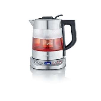Bouilloire en verre, eau ou thé, noir/,inox, 2200 W, 0,75 L pour le thé, 1L en b|Severin france-EVEWK3473