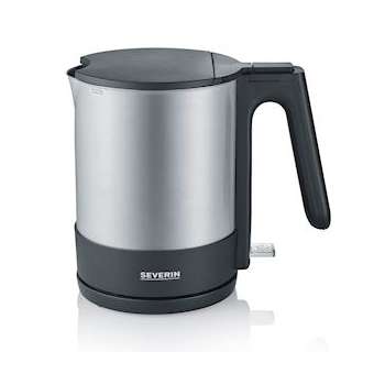 Bouilloire 2200 W, 1.7l, inox, socle 360DEG central, sans fil, résistance cachée|Severin france-EVEWK3409