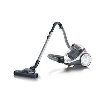 Aspirateur sans sac S'POWER fire, noiblanc neige / rouge grenat, 800 W, label én|Severin france-EVEMY7102